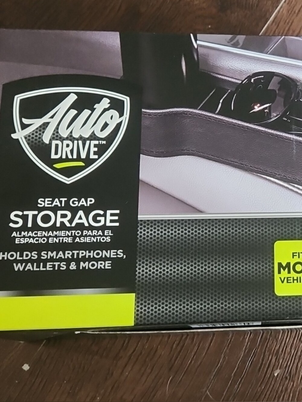 Auto Drive Black Seat Gap‎ Storage Organizer - Holds Smartphones & Wallets